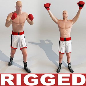boxer rigged animation 3d model
