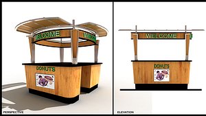 kiosk Food 3D model