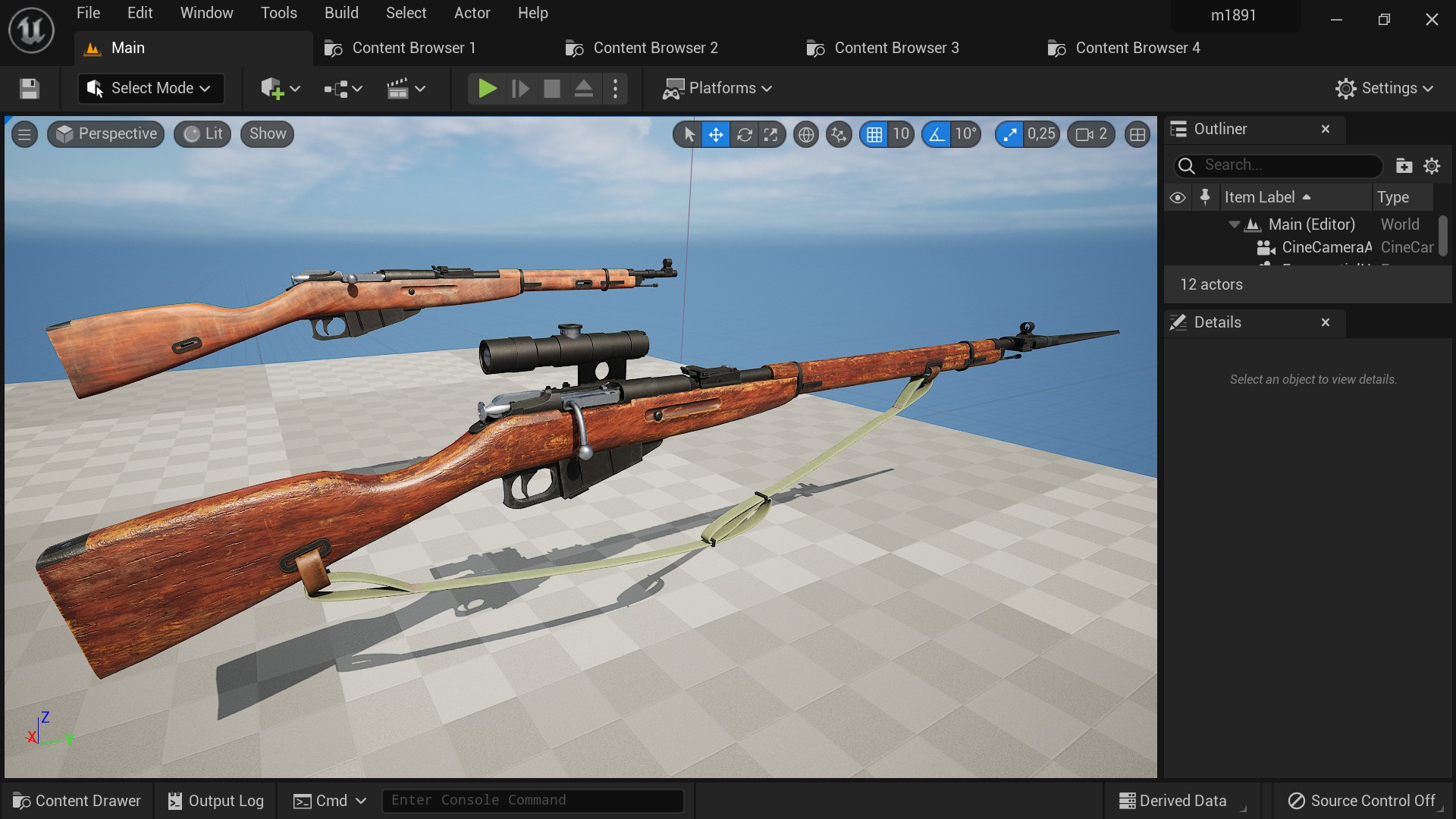 3D M1891 Sniper Rifles Fps - Tps Model - TurboSquid 2406277