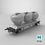 3D UGPPS Grain Hooper Railroad Car model