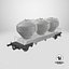 3D UGPPS Grain Hooper Railroad Car model