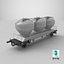 3D UGPPS Grain Hooper Railroad Car model