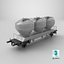 3D UGPPS Grain Hooper Railroad Car model