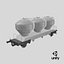 3D UGPPS Grain Hooper Railroad Car model
