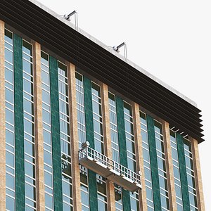 Skyscraper Window Glass Cleaner 3D model
