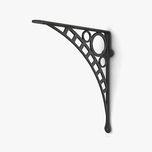 3D cast iron shelf bracket model
