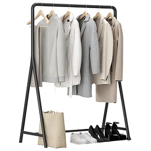 Outerwear on rack Set 01