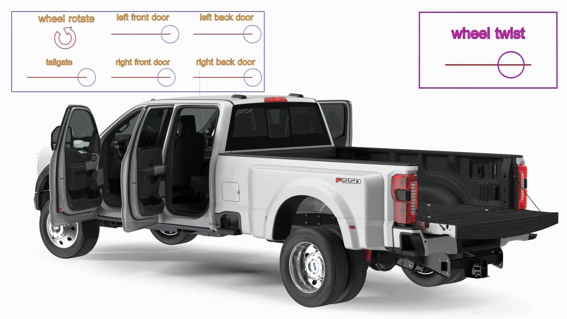 3D Ford Super Duty F-550 Lariat 2023 Truck Rigged - TurboSquid 2145981