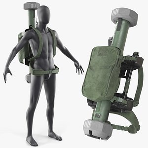 Spike MR-LR Infantry Launch Unit on Mannequin