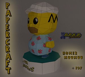homer simpson papercraft