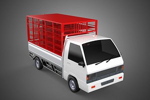 CARRIER POULTRY CHICKENS RACK FENCE CAGE CARGO TRUCK PICKUP CAR 3D model