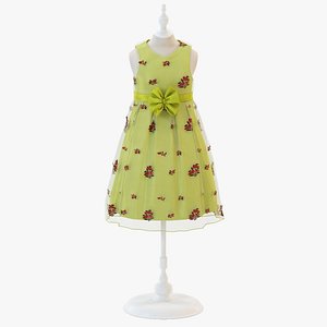 Child Baby Girl Dress on Mannequin 001