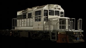 train flat wagon 3D model