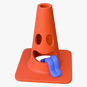 Cartoon Wasted Traffic Cone M1
