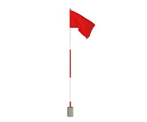Golf Flag PBR 3D model