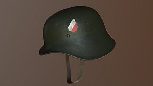 3D german helmet ww2 pbr