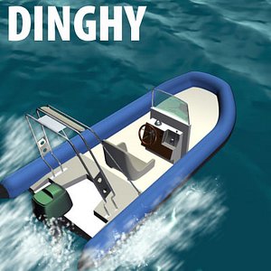 3d model rubber dinghy