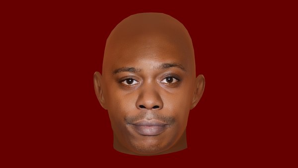 modelo 3d Cabeza de Dave Chappelle - Cabeza de baja poli para juego Low ...