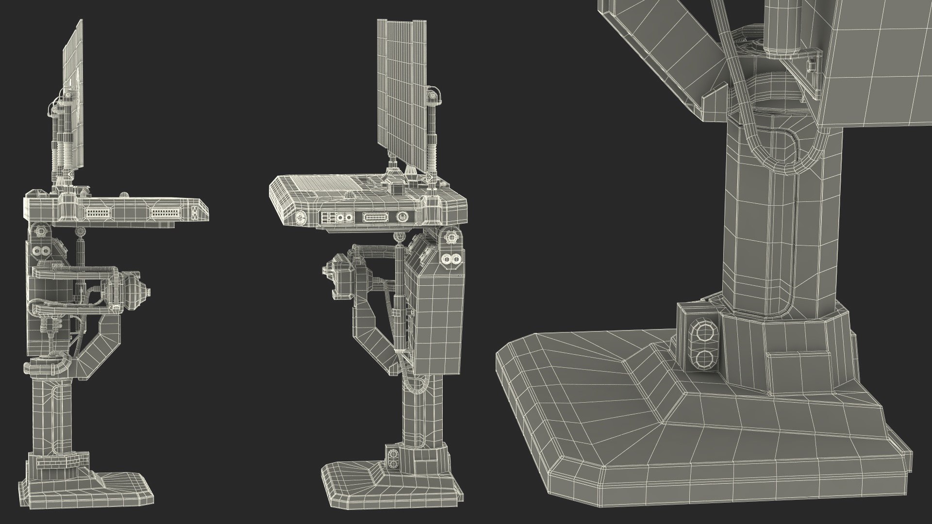 An Astronaut Input Data into Sci-fi Computer model - TurboSquid 2137082