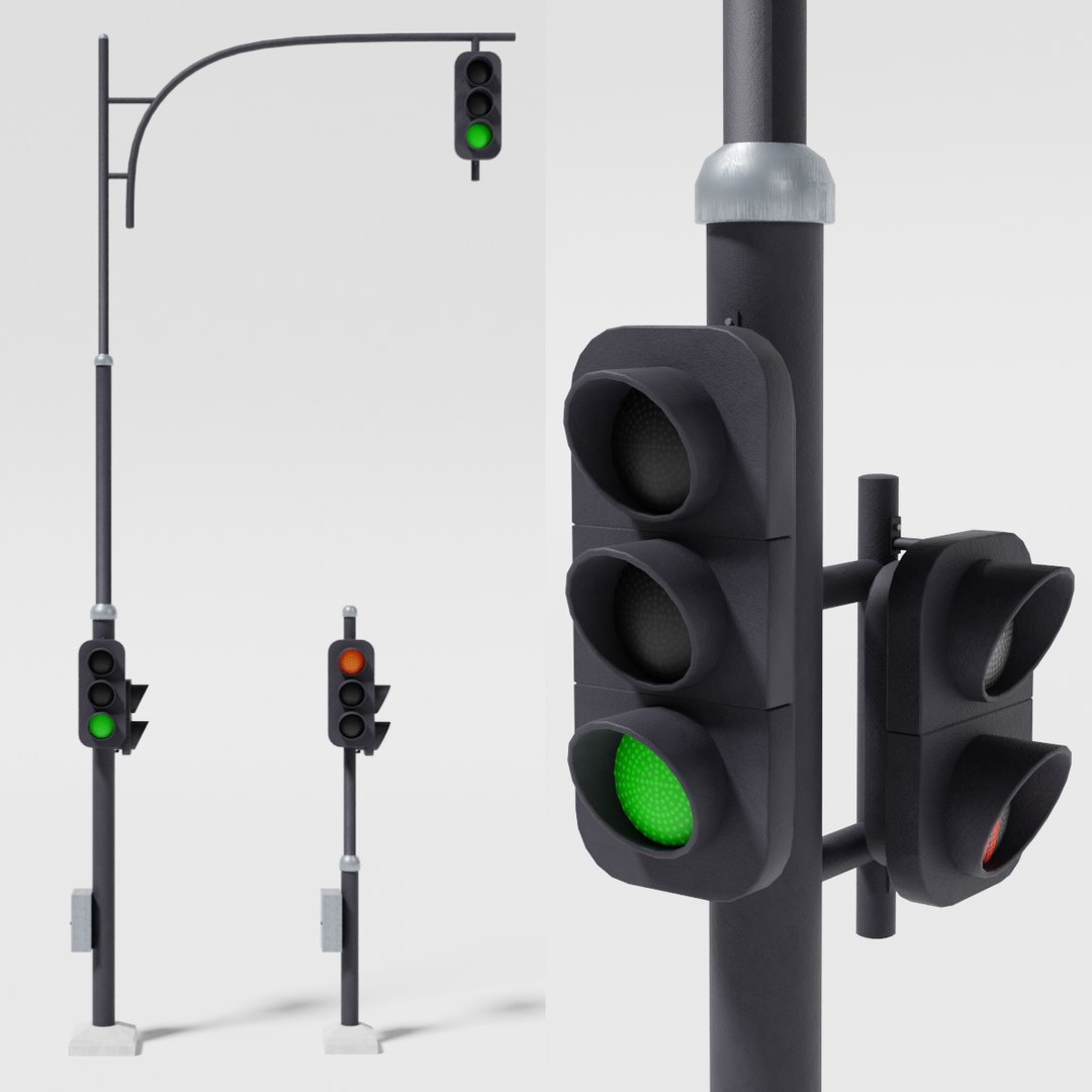 Street Traffic Stop Lights 3D Model TurboSquid 1777603