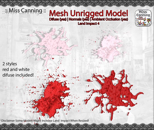 LOW POLY BLOOD SPERM STAINS SPLATTER 3D TurboSquid 1958049