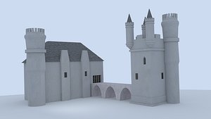 3d 3ds castle bridge