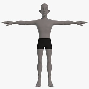 base mesh man character 3D model
