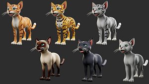 Cat Pack - Stylized Cartoon 3D