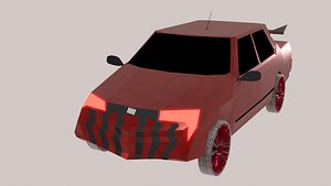 low poly car