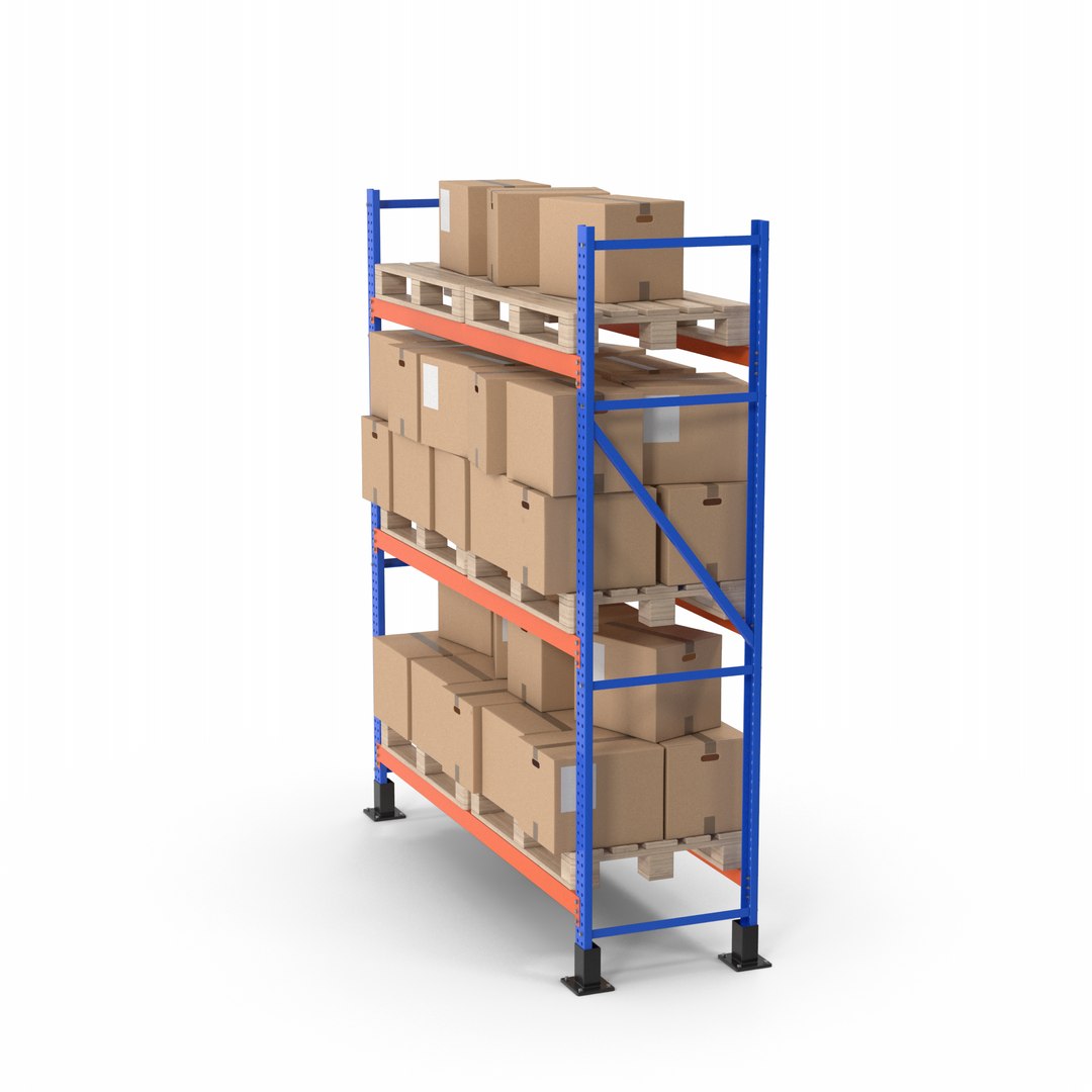 Warehouse Pallet Racks 3D - TurboSquid 2224373