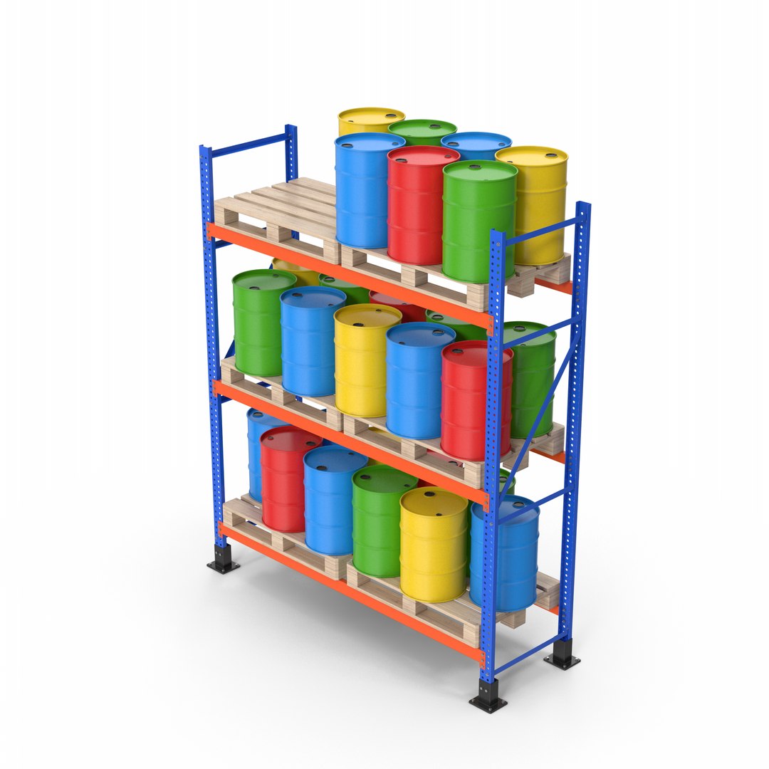Warehouse Pallet Racks 3D - TurboSquid 2224373