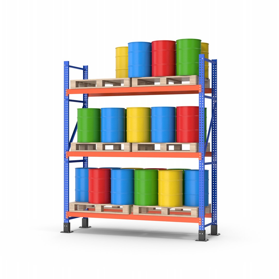 Warehouse Pallet Racks 3D - TurboSquid 2224373
