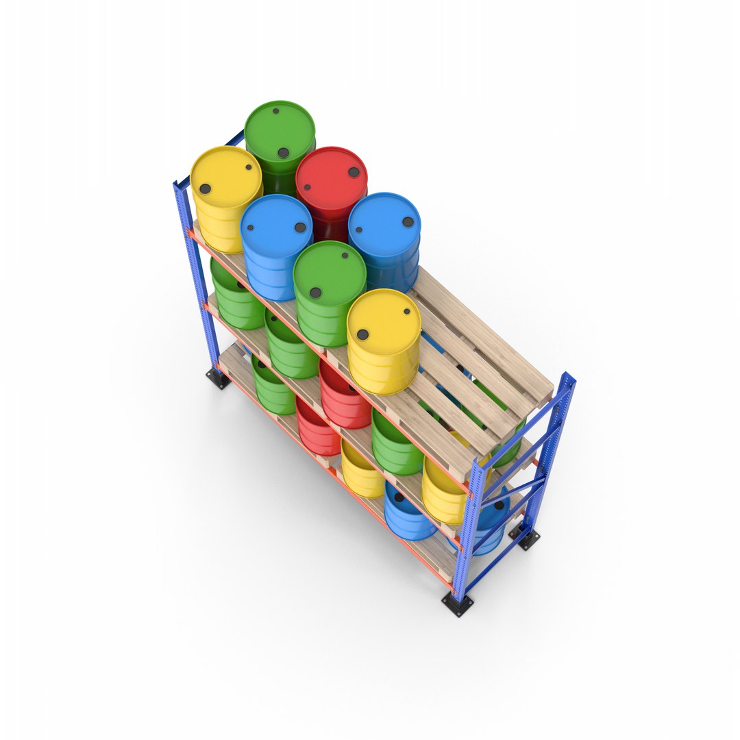 Warehouse Pallet Racks 3D - TurboSquid 2224373