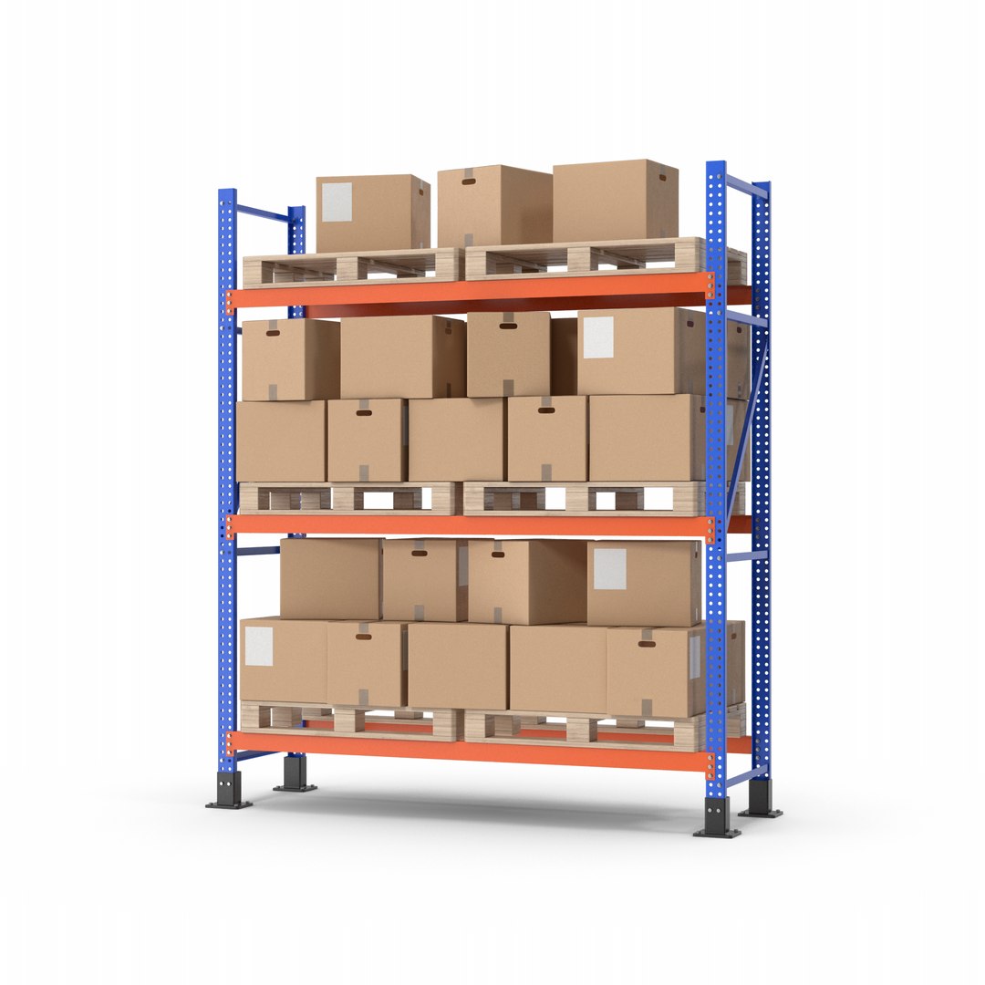 Warehouse Pallet Racks 3D - TurboSquid 2224373