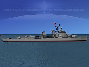 anti-aircraft gearing class destroyers 3d max