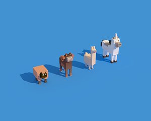 Low Poly Cinema 4D Models Low Poly Anime Characters 3D Models For ...