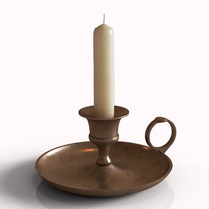 3D antique candle holder model