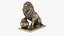 Collezione di statue di leoni in bronzo