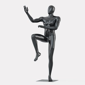3D faceless mannequin martial arts
