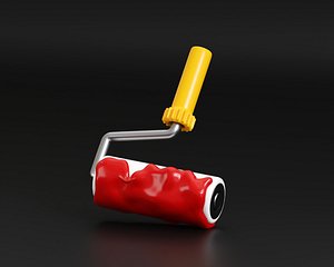 3D Paint Roller Brush model