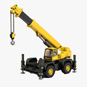 Rough Terrain Mobile Crane Telescopic Boom STL STEP
