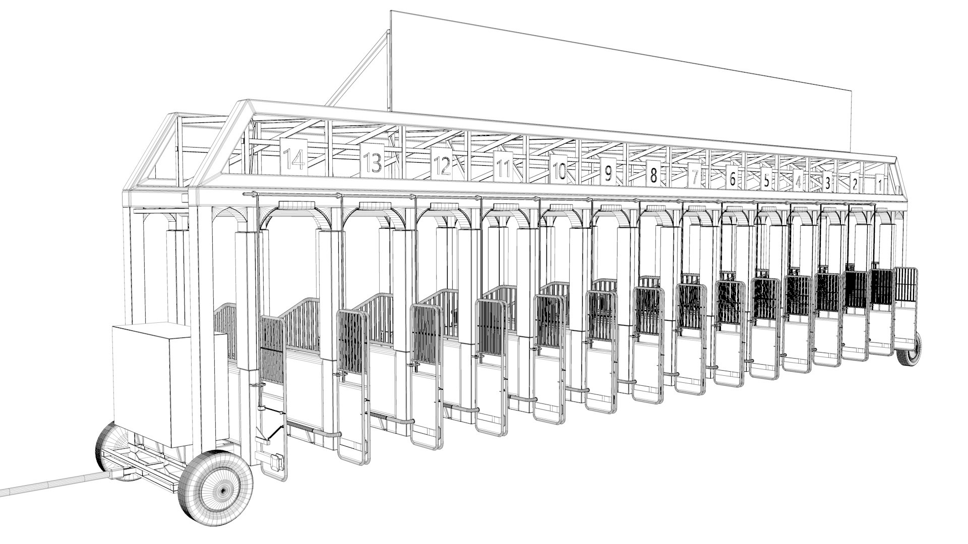 3D Model Horse Racing Starting - TurboSquid 1770372
