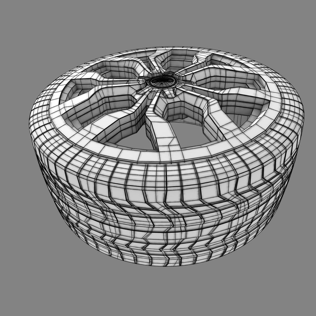 3d Sports Car Rim Tire
