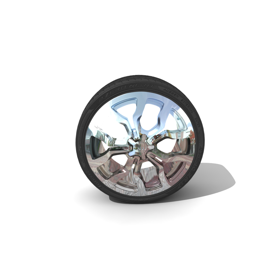 3d sports car rim tire