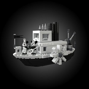 3D mickey mouse 21317 steamboat model