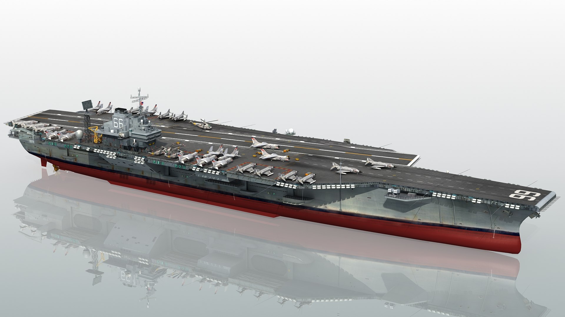 USS America CV-66 Kitty Hawk-class supercarriers model - TurboSquid 2068084