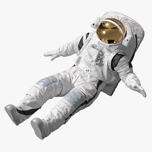 3D Modern Moon Spacesuit Empty Rigged model