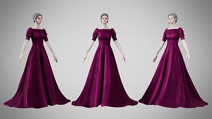 3D model Dress 50 Plum Velvet