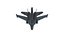 SU-34 Fullback Jet Fighter Aircraft Low-poly 3D model