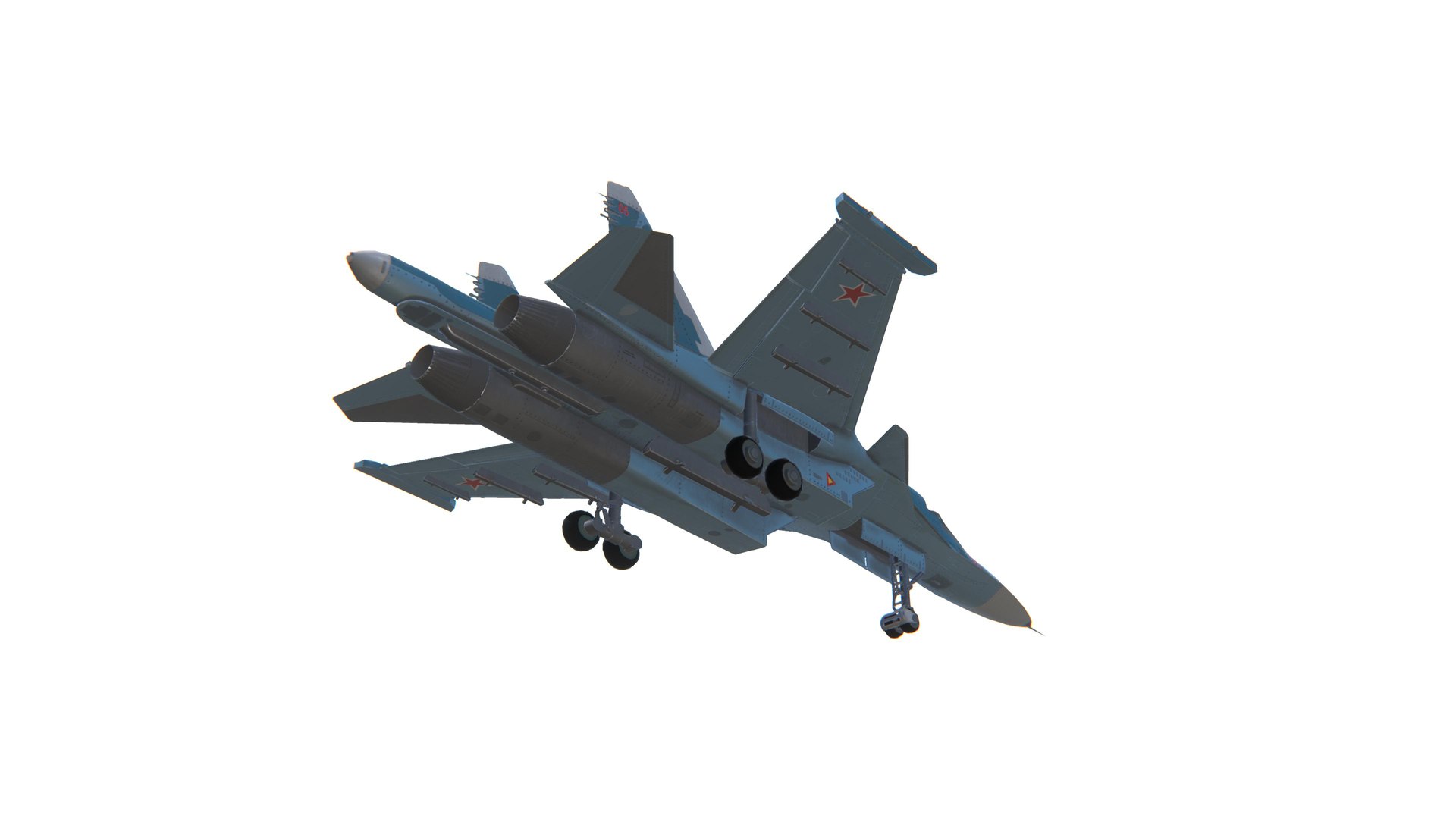 3D SU-34 Fullback Jet Fighter Aircraft Low-poly 3D model https://p.turbosquid.com/ts-thumb/eH/fCzT9a/MQ/screenshot86/jpg/1633940891/1920x1080/fit_q87/963f5631f1a404a719f01b9306d2800a6c614469/screenshot86.jpg